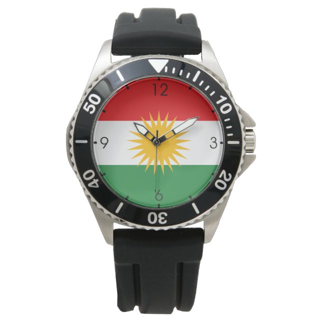 Reloj De Pulsera Bandera de Kurdistán (Anverso)