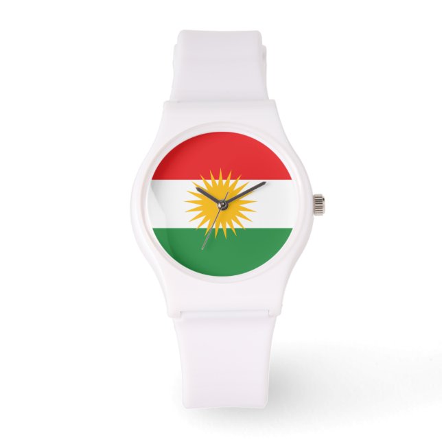 Reloj De Pulsera Bandera de Kurdistán (Anverso)