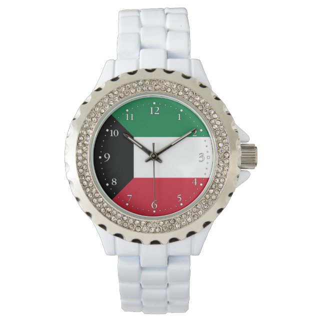 Reloj De Pulsera Bandera de Kuwait (Anverso)