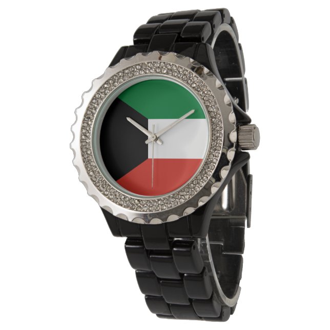 Reloj De Pulsera Bandera de Kuwait (Angular)