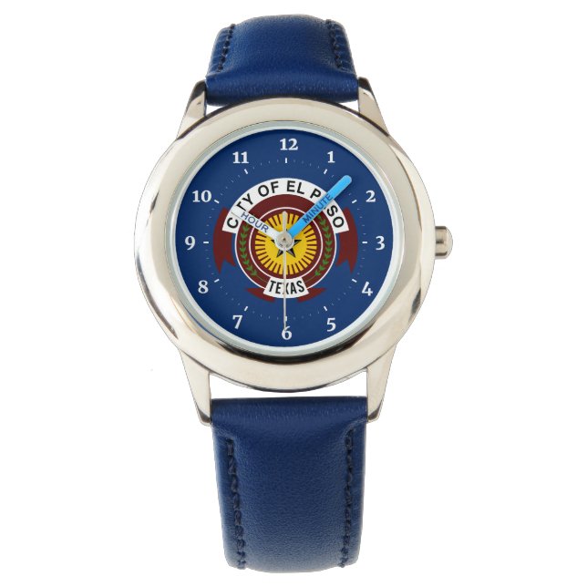 Reloj De Pulsera Bandera de la ciudad de El Paso, Texas (Anverso)