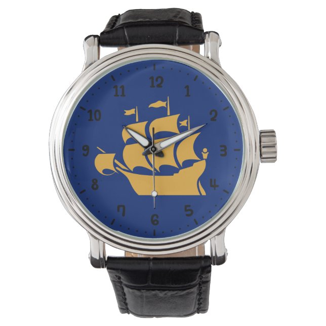 Reloj De Pulsera Bandera de la ciudad de Quebec (Anverso)