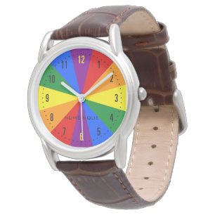 Reloj De Pulsera Bandera de la diversidad del orgullo LGBTQ en Esta