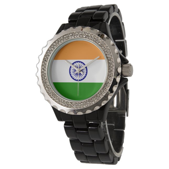 Reloj De Pulsera Bandera de la India (Angular)
