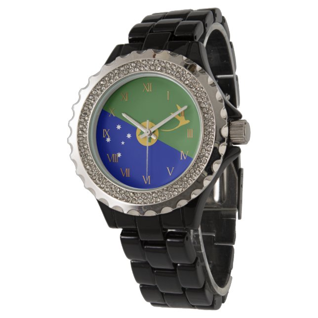 Reloj De Pulsera Bandera de la isla de los navidades (Angular)