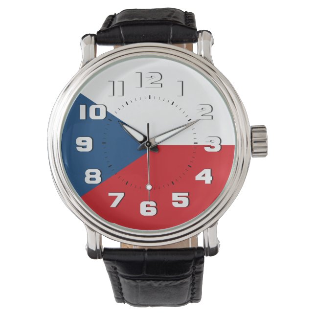 Reloj De Pulsera Bandera de la República Checa (Anverso)