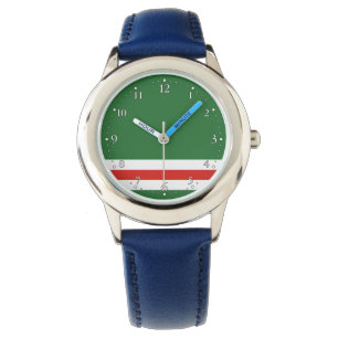 Reloj De Pulsera Bandera de la República Chechena de Ichkeria