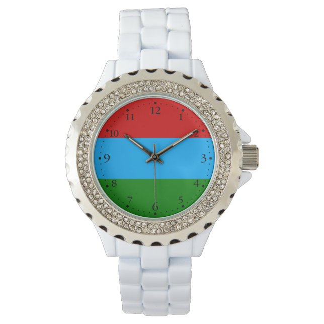 Reloj De Pulsera Bandera de la República de Carelia (Anverso)