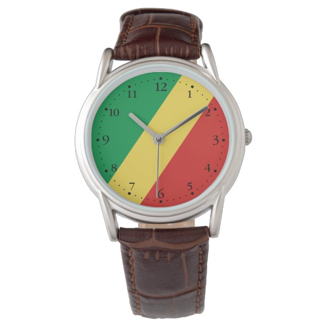 Reloj De Pulsera Bandera de la República del Congo (Anverso)