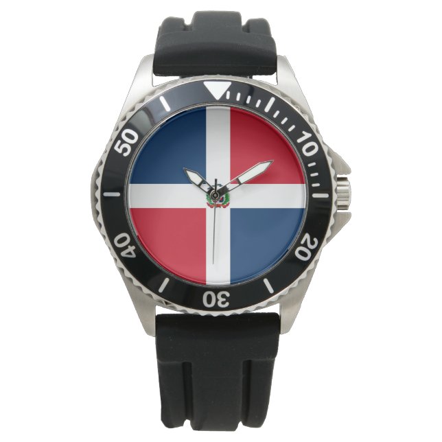 Reloj De Pulsera Bandera de la República Dominicana (Anverso)