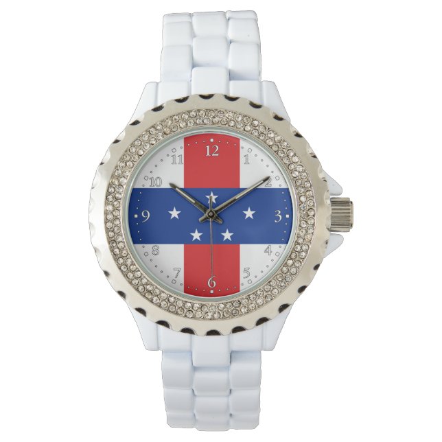 Reloj De Pulsera Bandera de las Antillas Neerlandesas (Anverso)