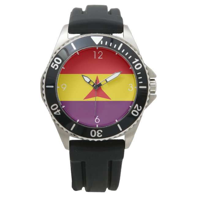 Reloj De Pulsera Bandera de las Brigadas Internacionales (Guerra Ci (Anverso)