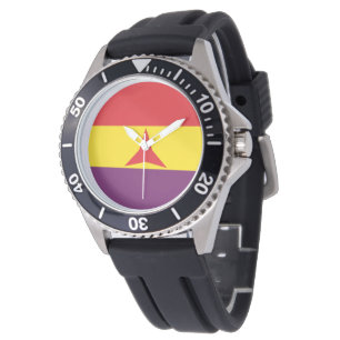 Reloj De Pulsera Bandera de las Brigadas Internacionales (Guerra Ci