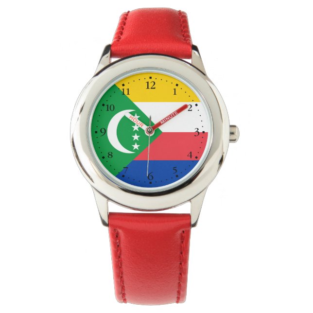 Reloj De Pulsera Bandera de las Comoras (Anverso)