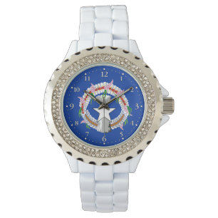 Reloj De Pulsera Bandera de las Islas Marianas del Norte