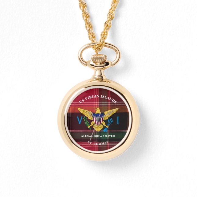 Reloj De Pulsera Bandera de las Islas Vírgenes de Estados Unidos Pe (Anverso)