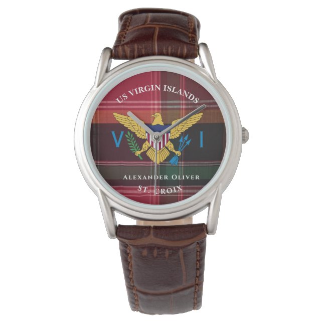 Reloj De Pulsera Bandera de las Islas Vírgenes de Estados Unidos Sa (Anverso)