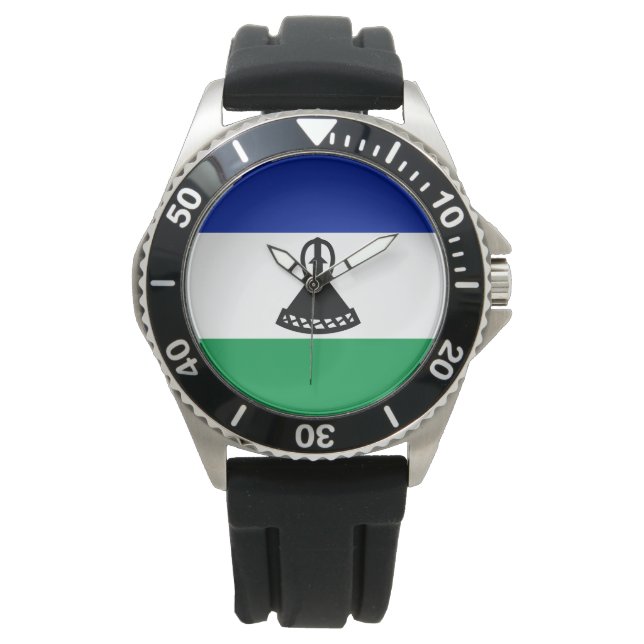 Reloj De Pulsera Bandera de Lesoto (Anverso)