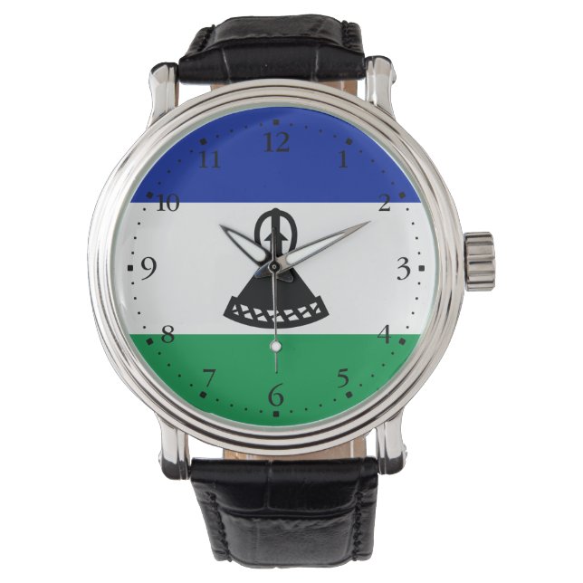 Reloj De Pulsera Bandera de Lesoto (Anverso)