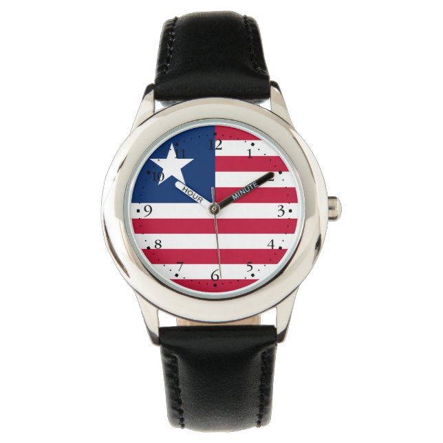 Reloj De Pulsera Bandera de Liberia (Anverso)