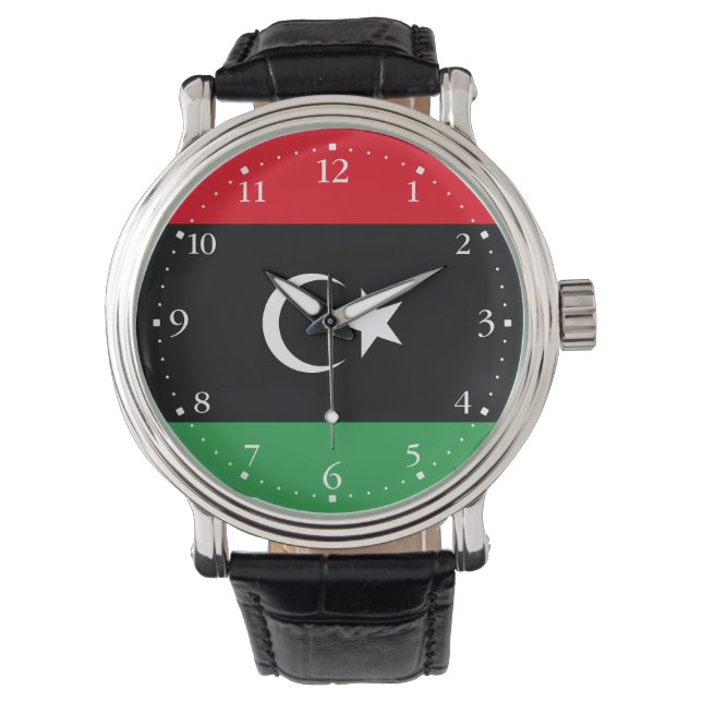 Reloj De Pulsera Bandera de Libia (Anverso)