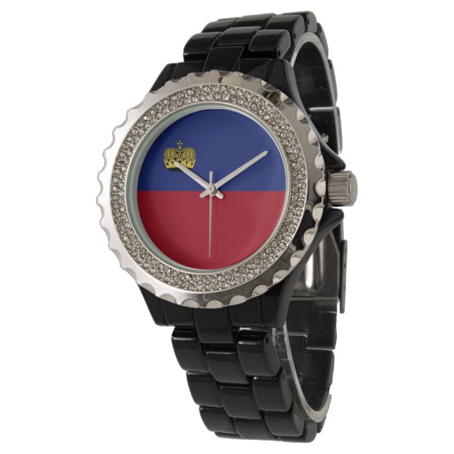 Reloj De Pulsera Bandera de Liechtenstein (Angular)