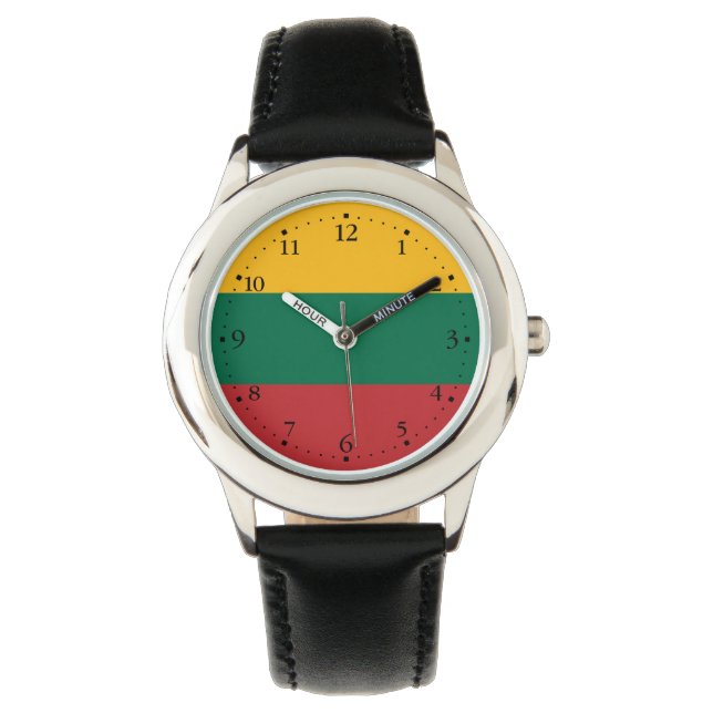 Reloj De Pulsera Bandera de Lituania (Anverso)