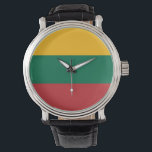 Reloj De Pulsera Bandera de Lituania<br><div class="desc">Bandera de Lituania. La bandera lituana es una tribanda horizontal.</div>