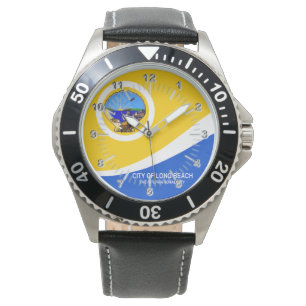 Reloj De Pulsera Bandera de Long Beach (California) City Watch