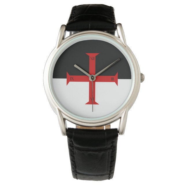 Reloj De Pulsera Bandera de los Caballeros Templarios (Anverso)