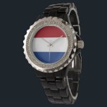 Reloj De Pulsera Bandera de los Países Bajos<br><div class="desc">¡Un regalo ideal para todos los patriotas de su país!</div>
