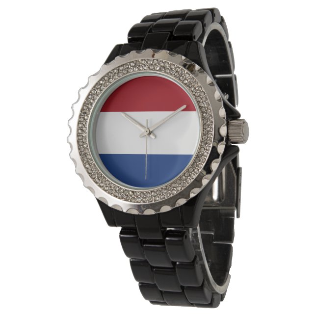 Reloj De Pulsera Bandera de los Países Bajos (Angular)