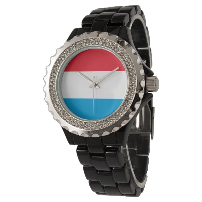 Reloj De Pulsera Bandera de Luxemburgo (Angular)