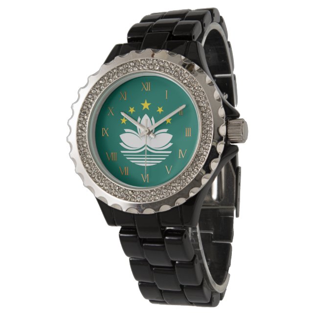 Reloj De Pulsera Bandera de Macao (Angular)