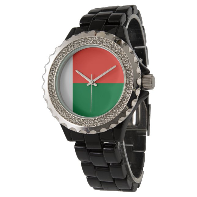 Reloj De Pulsera Bandera de Madagascar (Angular)