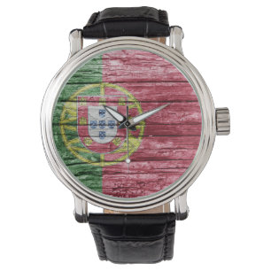 Reloj De Pulsera Bandera de madera de Portugal