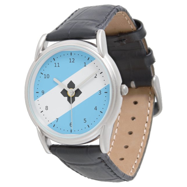 Reloj De Pulsera Bandera de Madison, Wisconsin (Angular)