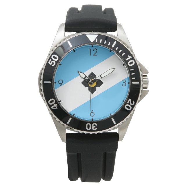 Reloj De Pulsera Bandera de Madison (Wisconsin) (Anverso)