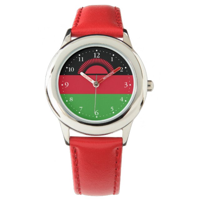 Reloj De Pulsera Bandera de Malawi (Anverso)