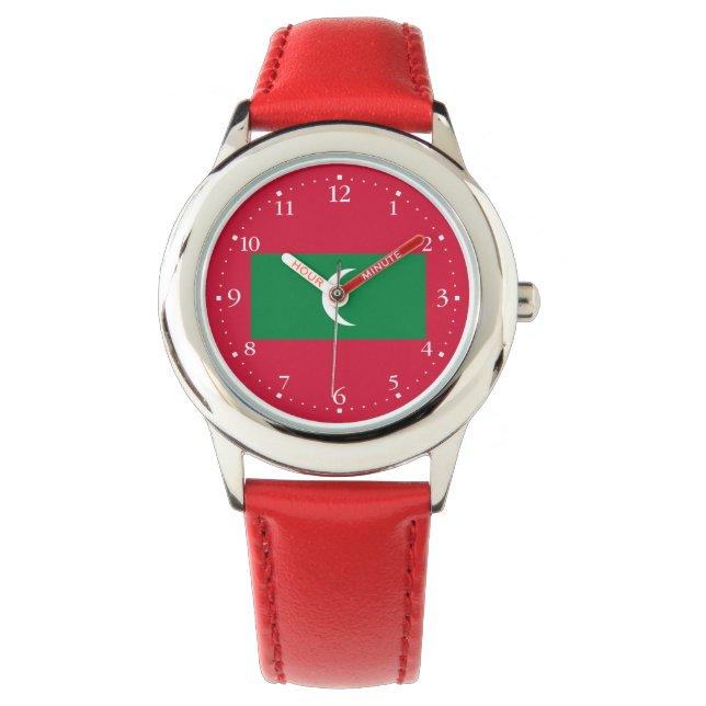 Reloj De Pulsera Bandera de Maldivas (Anverso)