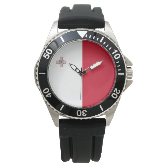 Reloj De Pulsera Bandera de Malta (Anverso)