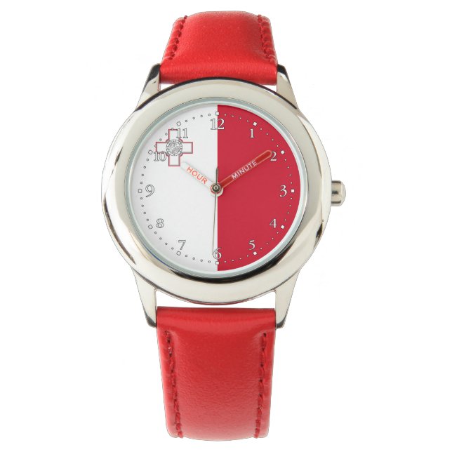 Reloj De Pulsera Bandera de Malta (Anverso)