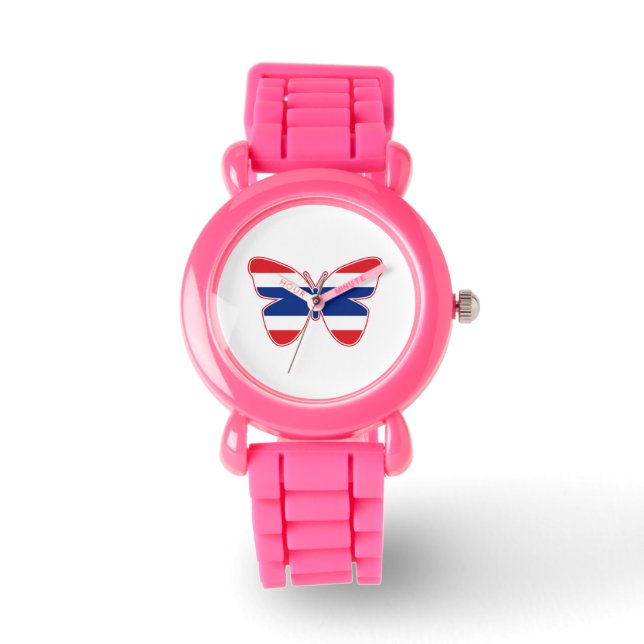 Reloj De Pulsera Bandera de mariposa tailandesa (Anverso)