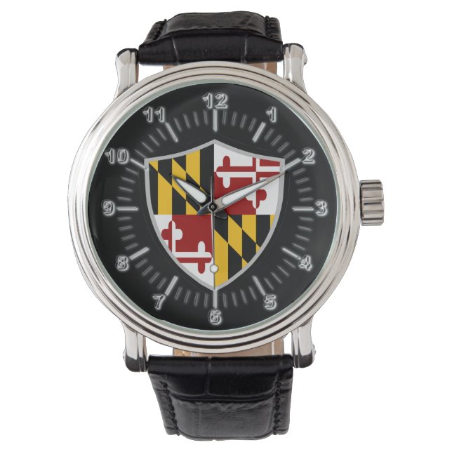 Reloj De Pulsera Bandera de Maryland (Anverso)