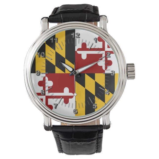 Reloj De Pulsera Bandera de Maryland (Anverso)