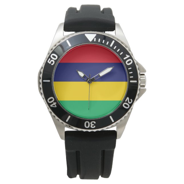 Reloj De Pulsera Bandera de Mauricio (Anverso)