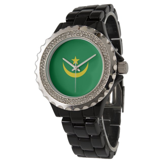 Reloj De Pulsera Bandera de Mauritania (Angular)