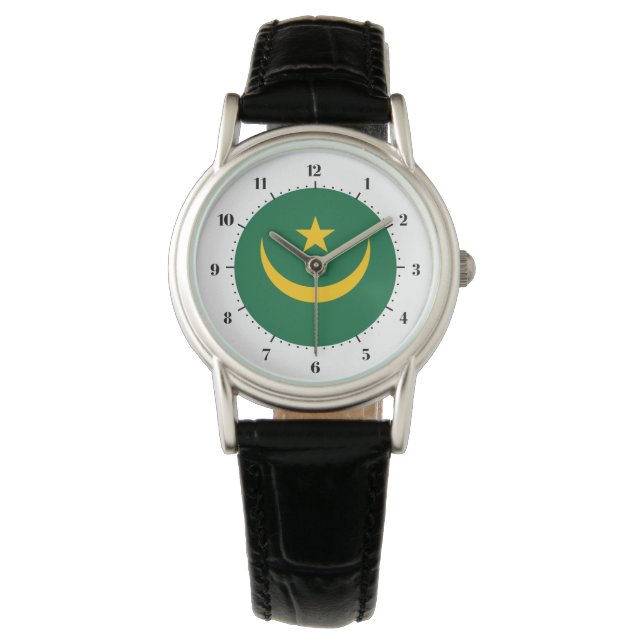 Reloj De Pulsera Bandera de Mauritania (Anverso)