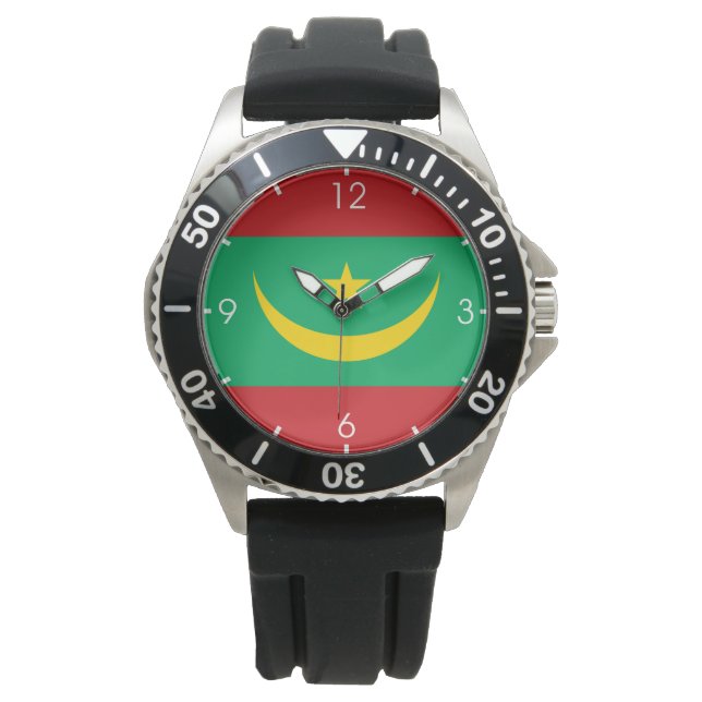 Reloj De Pulsera Bandera de Mauritania (Anverso)