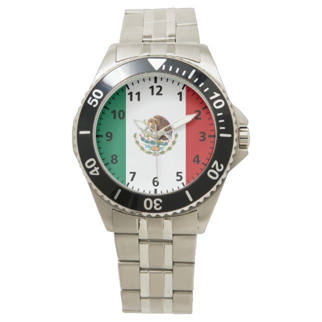 Reloj De Pulsera Bandera de México (Anverso)